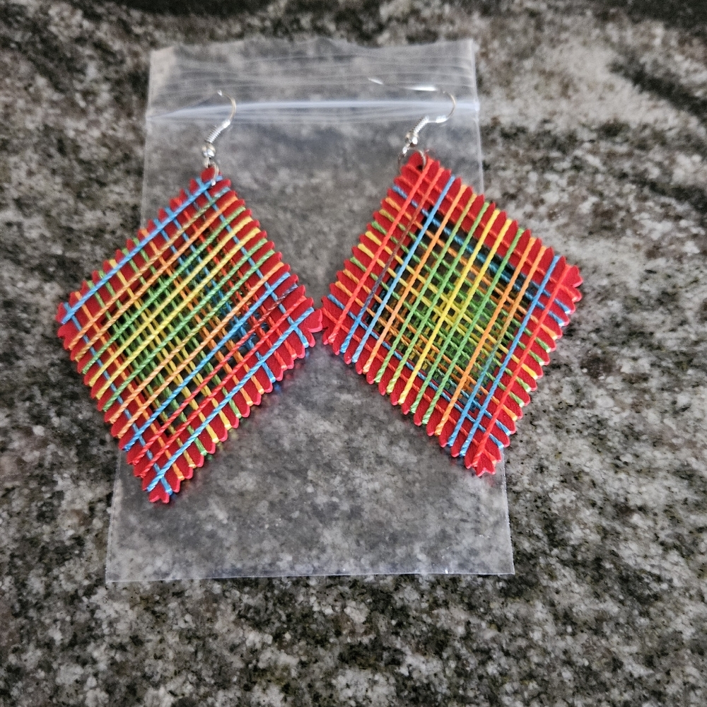 Colorful Woven Earrings